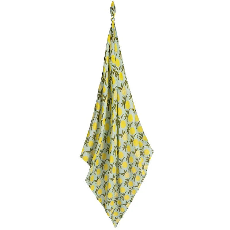 Best necklaces and pendants with floral designs for a feminine and elegant feel-Lemon Organic Cotton Muslin Swaddle Blanket