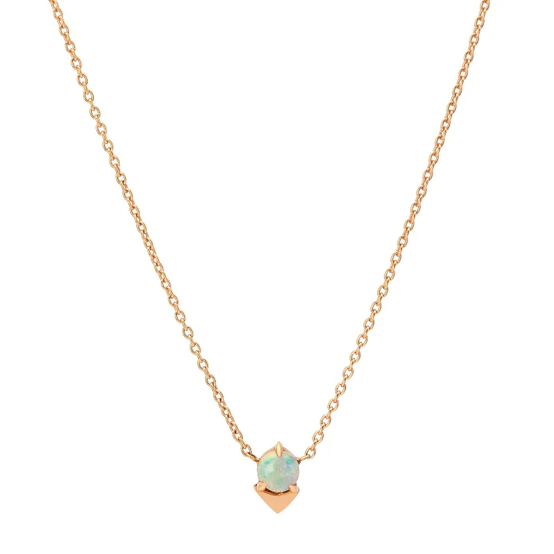 Beautiful necklaces and pendants with layered chains for a fashionable, chic look-Opal Spike Necklace