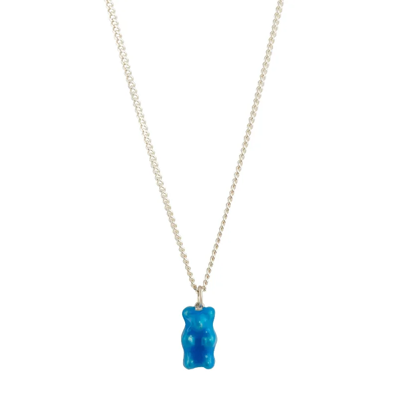 Best necklaces and pendants with glowing moonstone for an ethereal glow-Mini Gummy Pendant Necklace - Neon Blue