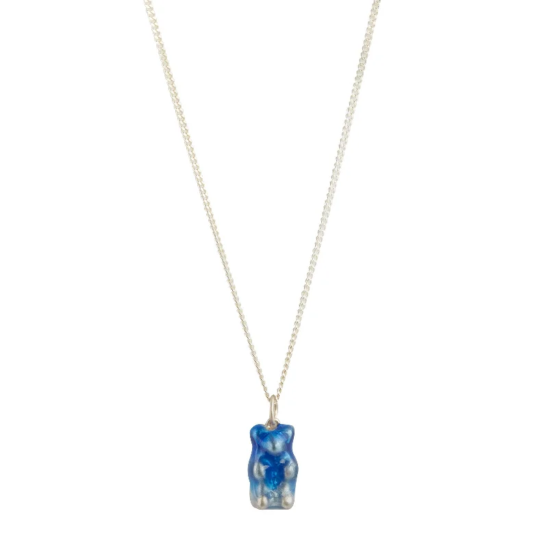 Stylish necklaces and pendants with diamonds for a glamorous and elegant look-Mini Gummy Pendant Necklace - Ombre Blue