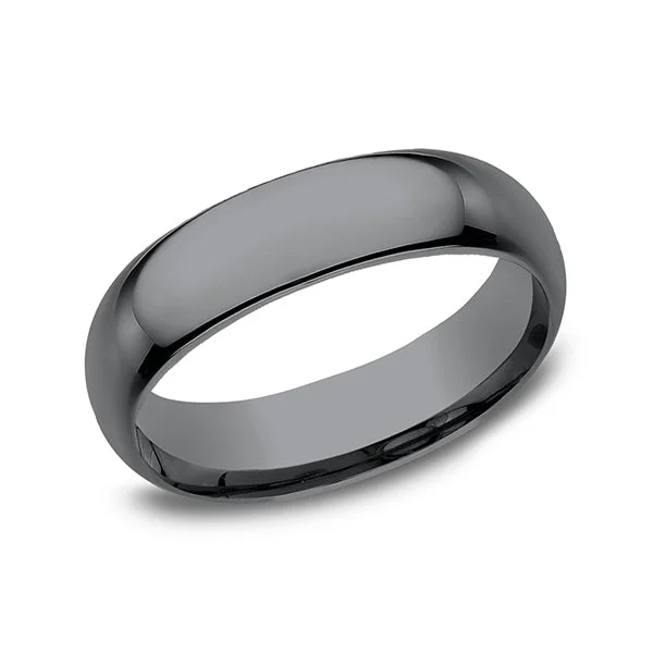 Necklaces and pendants with clear quartz for a pure and radiant look-Tantalum Comfort-fit Design Wedding Band