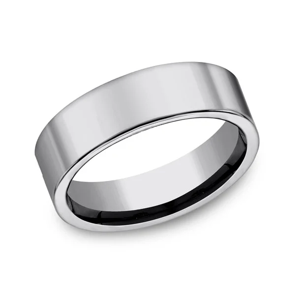 Beautiful necklaces and pendants with geometric shapes for a modern, artistic design-Tungsten Comfort-Fit Design Wedding Band