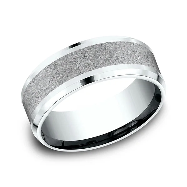 Ammara Stone Comfort-fit Design Wedding Band