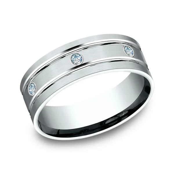 Beautiful necklaces and pendants with moon and star charms for a dreamy effect-Comfort-Fit Diamond Wedding Band