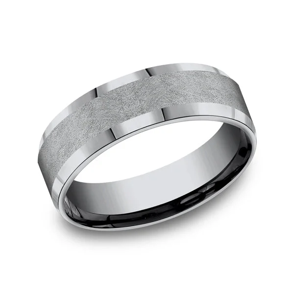 Best necklaces and pendants with silver chains for a sleek, timeless look-Grey Tantalum Comfort-fit wedding band