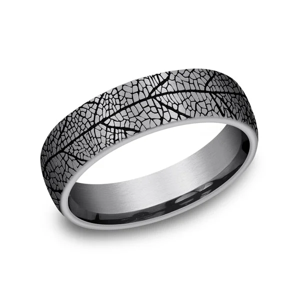 Best necklaces and pendants with intertwined designs for a symbol of unity-Grey Tantalum Comfort-fit wedding band