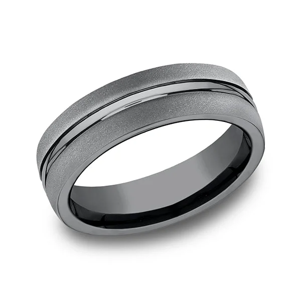 Best necklaces and pendants with zodiac signs for a celestial, astrology-inspired vibe-Tantalum Comfort-fit Design Wedding Band