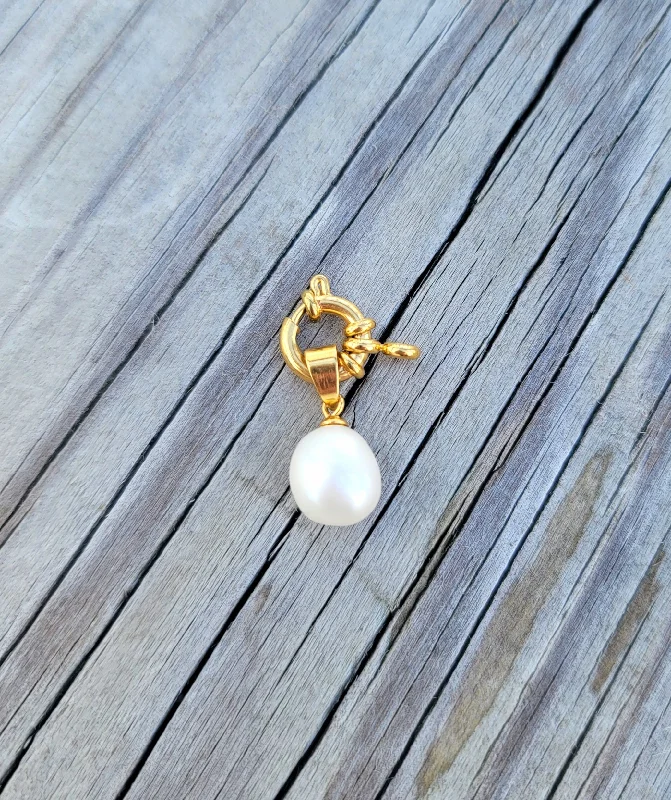 Necklaces and pendants with sun and moon motifs for a celestial-inspired design-Nautical Pearl Pendant