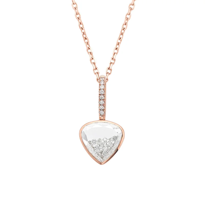 Necklaces and pendants with diamond pendants for a luxurious sparkling effect-Naipe Diamond Heart Charm Necklace