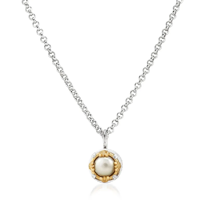 Elegant necklaces and pendants with gold chains for a chic, timeless appearance-Petite Pearl Necklace with 18k Gold Vermeil