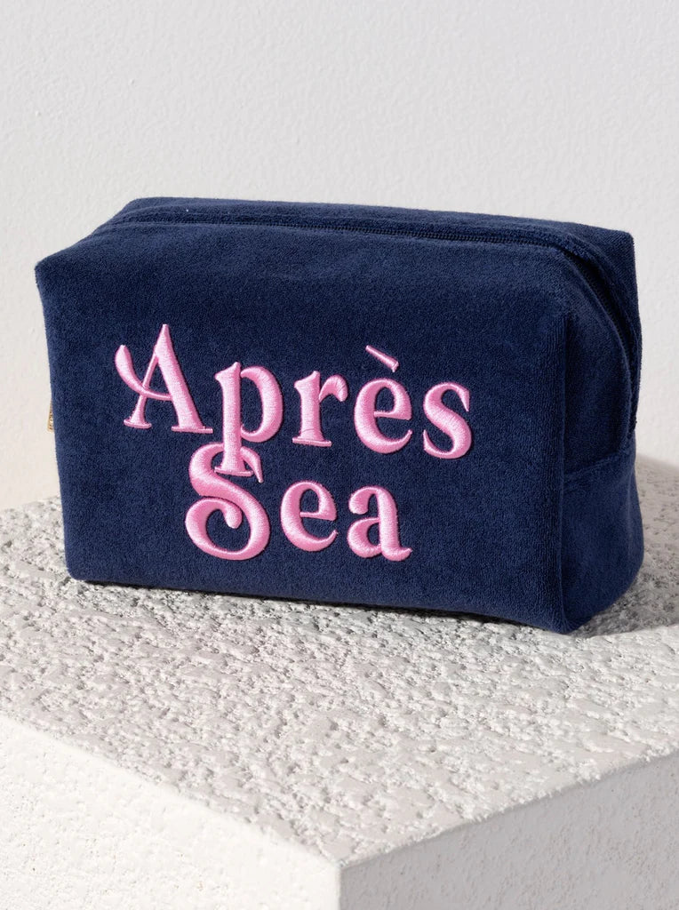 Necklaces and pendants with infinity love symbols for an eternal, romantic gesture-Sol Apres Sea Zip Pouch in Navy