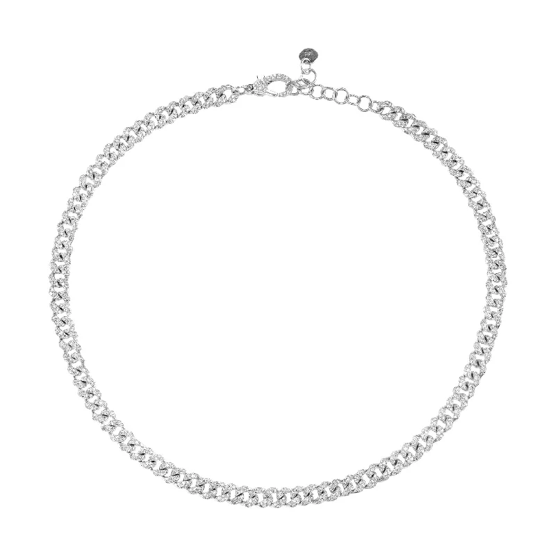 Beautiful necklaces and pendants with tree branch motifs for a nature-inspired design-Mini Pave Link Choker